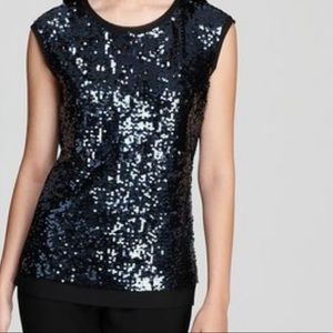 Calvin Klein Sequined Sleeveless Top Tank Size L